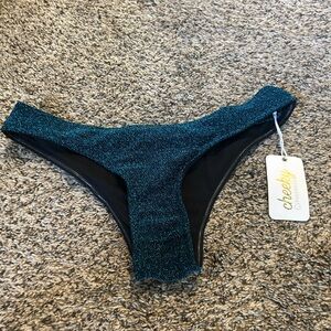 Cheeky Polewear Bikini Cut Bottom in Peacock